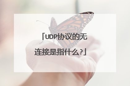 UDP协议的无连接是指什么?