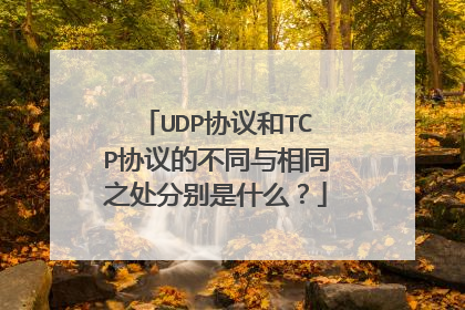 UDP协议和TCP协议的不同与相同之处分别是什么？