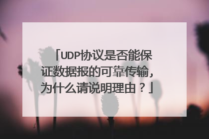 UDP协议是否能保证数据报的可靠传输,为什么请说明理由?