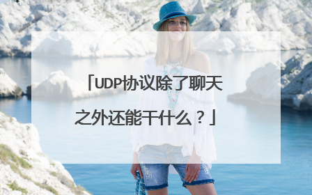 UDP协议除了聊天之外还能干什么？