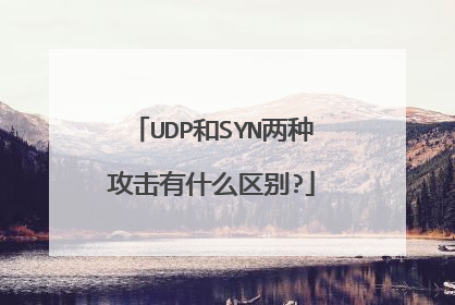 UDP和SYN两种攻击有什么区别?