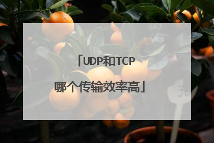 UDP和TCP哪个传输效率高