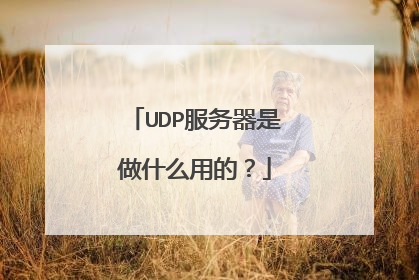 UDP服务器是做什么用的？