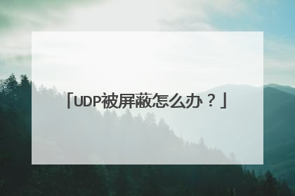 UDP被屏蔽怎么办？