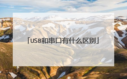 USB和串口有什么区别