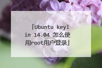 Ubuntu keylin 14.04 怎么使用root用户登录