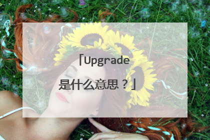 Upgrade是什么意思？