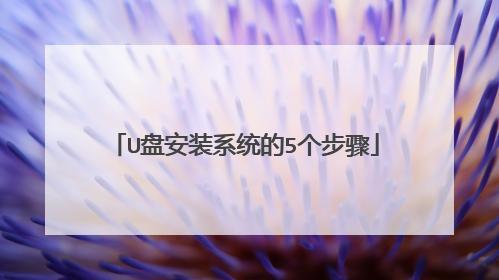 U盘安装系统的5个步骤