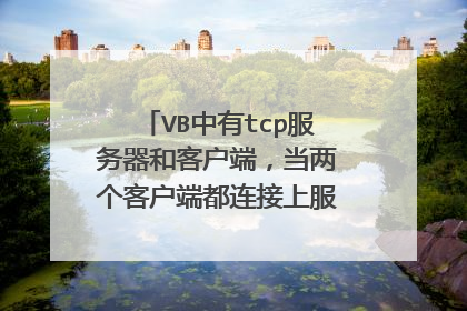 VB中有tcp服务器和客户端，当两个客户端都连接上服务器的时候。客户端之间可以通信吗？