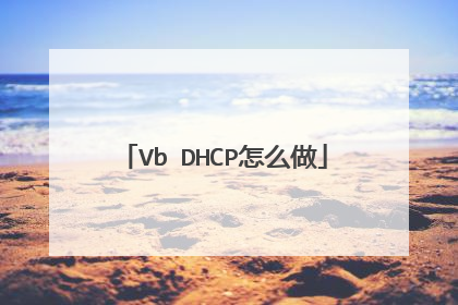 Vb DHCP怎么做