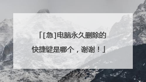 [急]电脑永久删除的快捷键是哪个，谢谢！