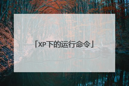 XP下的运行命令