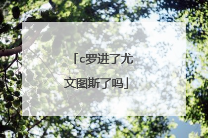 c罗进了尤文图斯了吗