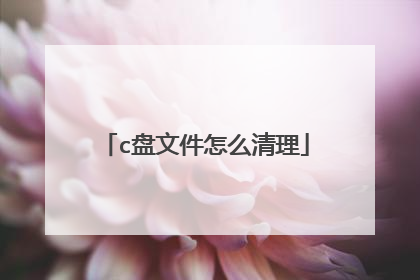 c盘文件怎么清理