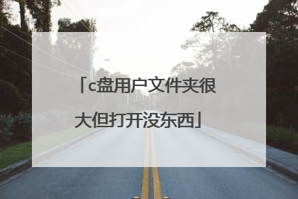 c盘用户文件夹很大但打开没东西