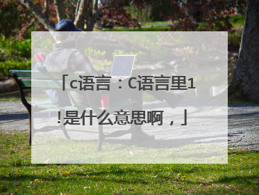 c语言:C语言里1!是什么意思啊,
