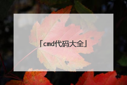 cmd代码大全