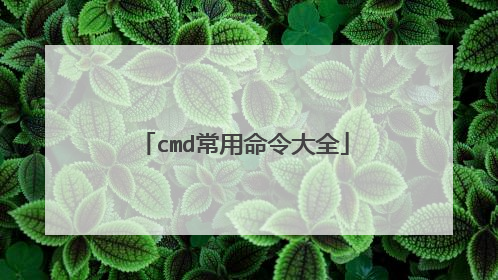 cmd常用命令大全