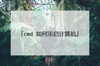 cmd 如何重启计算机