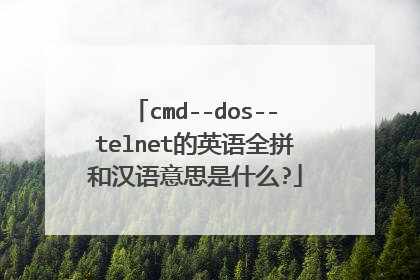 cmd--dos--telnet的英语全拼和汉语意思是什么?