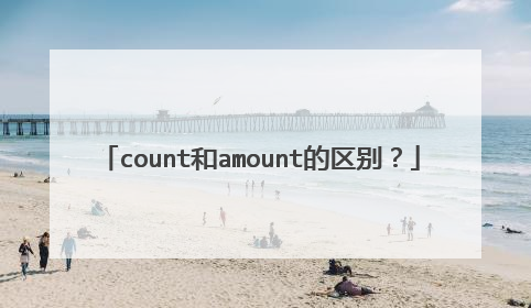 count和amount的区别?