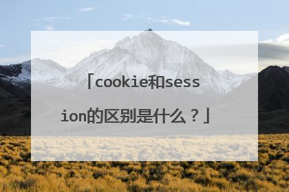 cookie和session的区别是什么？