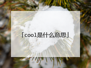 cool是什么意思