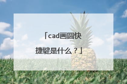 cad画圆快捷键是什么?