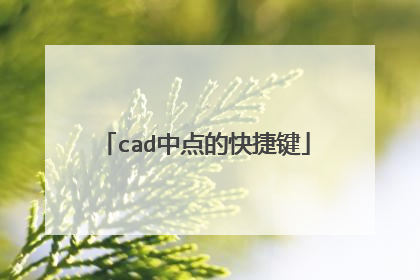 cad中点的快捷键