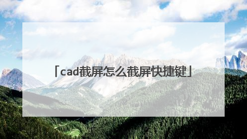 cad截屏怎么截屏快捷键