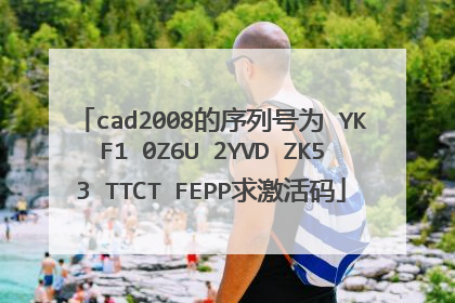 cad2008的序列号为 YKF1 0Z6U 2YVD ZK53 TTCT FEPP求激活码