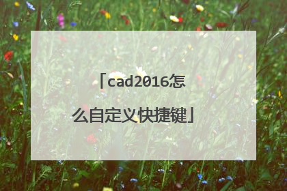 cad2016怎么自定义快捷键
