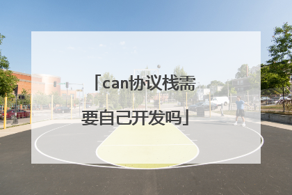 can协议栈需要自己开发吗