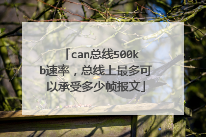 can总线500kb速率,总线上最多可以承受多少帧报文