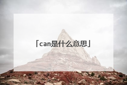 can是什么意思