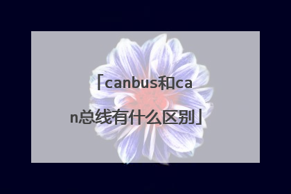 canbus和can总线有什么区别