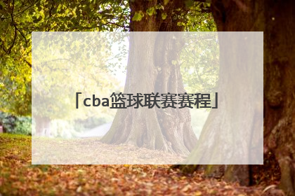 cba篮球联赛赛程