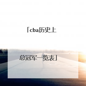 cba历史上总冠军一览表