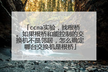 ccna实验，找根桥。如果根桥和能控制的交换机不是邻居，怎么确定哪台交换机是根桥