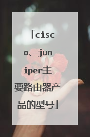 cisco、juniper主要路由器产品的型号