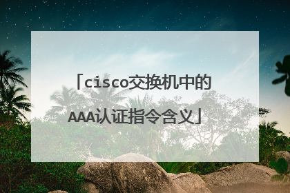 cisco交换机中的AAA认证指令含义
