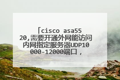 cisco asa5520,需要开通外网能访问内网指定服务器UDP10000-12000端口，请高手指点!谢谢！