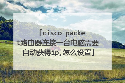 cisco packet路由器连接一台电脑需要自动获得ip,怎么设置