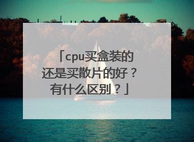 cpu买盒装的还是买散片的好?有什么区别?