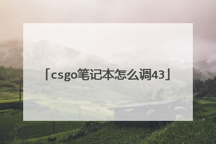 csgo笔记本怎么调43