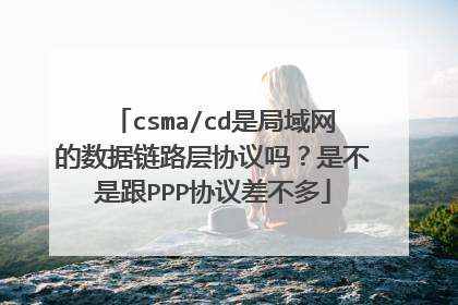 csma/cd是局域网的数据链路层协议吗？是不是跟PPP协议差不多