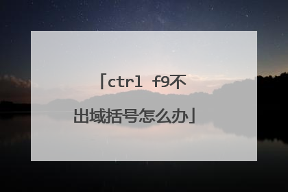 ctrl f9不出域括号怎么办