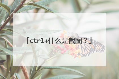 ctrl+什么是截图?