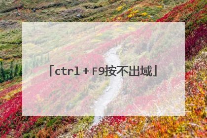 ctrl＋F9按不出域