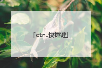 ctrl快捷键